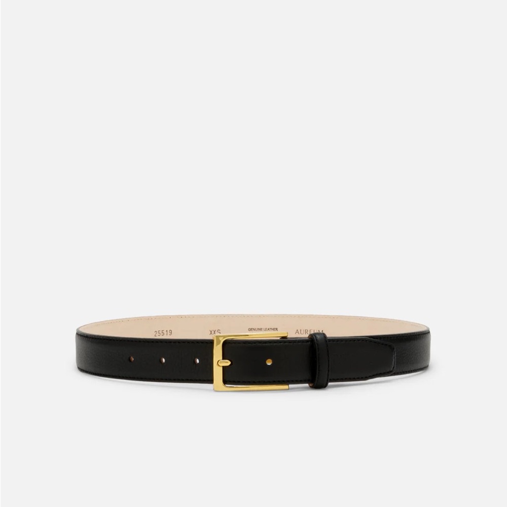 Aureum Collective No. 5 Belt - Black and Gold, XS/S
